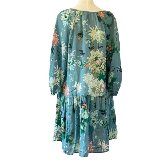 H&M Floral Wide Cut 3/4 Sleeve Woman’s Dress XS - Picture 4 of 10